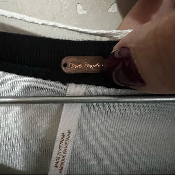 Free People Revolve Breton Striped Fleece Dolman Sleeve Pullover Sweater - Picture 5 of 7